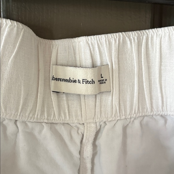 Abercrombie & Fitch White Linen Pull On Shorts - Picture 6 of 7